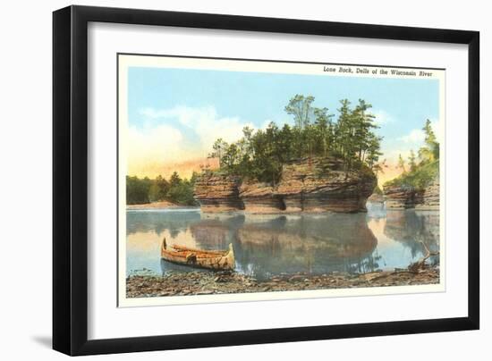 Lone Rock, Wisconsin Dells-null-Framed Art Print