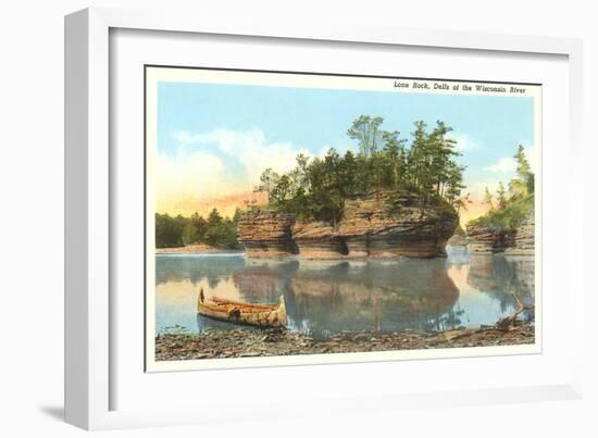 Lone Rock, Wisconsin Dells-null-Framed Art Print