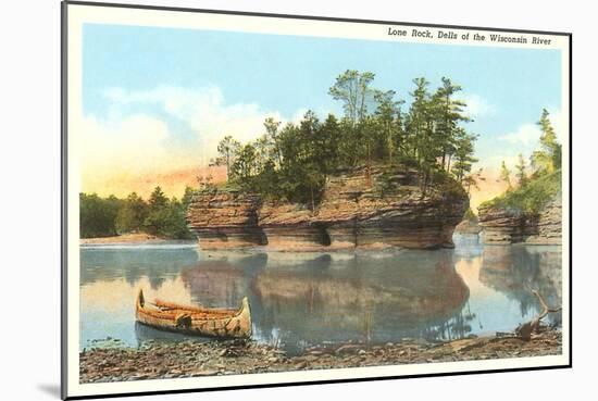 Lone Rock, Wisconsin Dells-null-Mounted Art Print