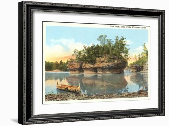 Lone Rock, Wisconsin Dells-null-Framed Art Print