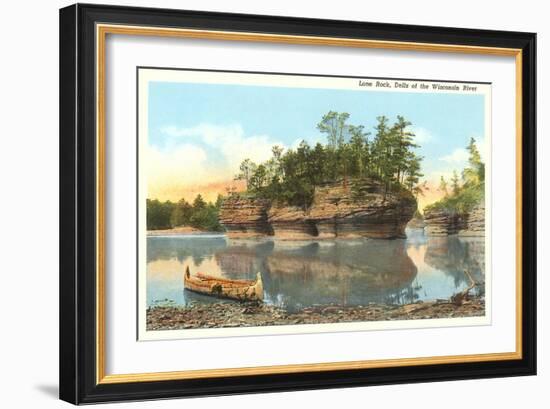 Lone Rock, Wisconsin Dells-null-Framed Art Print