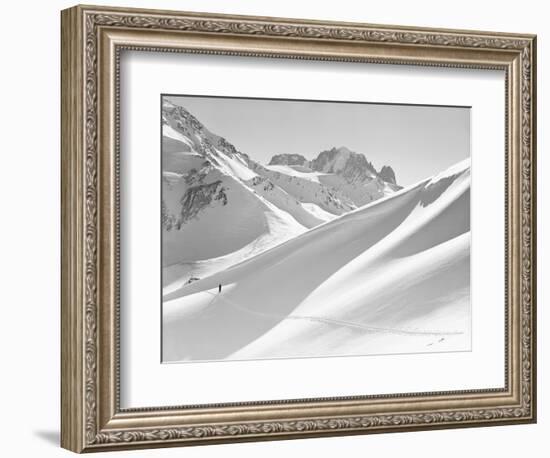 Lone Skier Shadowed by Mont Blanc-Philip Gendreau-Framed Photographic Print