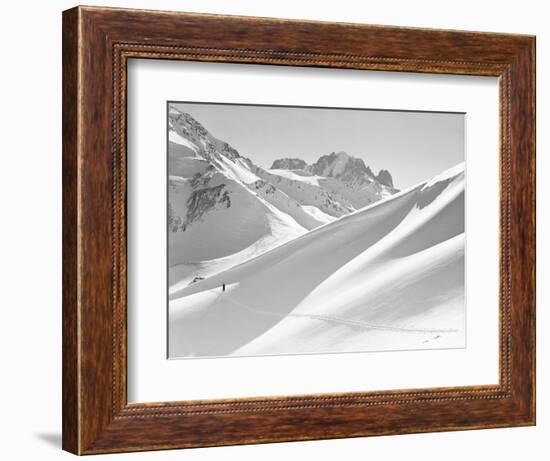 Lone Skier Shadowed by Mont Blanc-Philip Gendreau-Framed Photographic Print