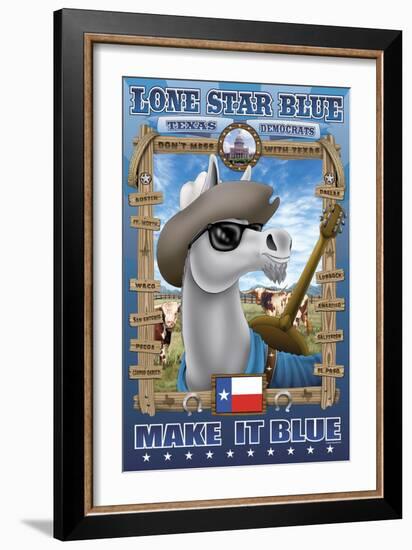 Lone Star Blue, Texas-Richard Kelly-Framed Art Print