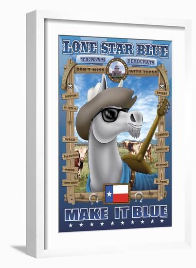 Lone Star Blue, Texas-Richard Kelly-Framed Art Print