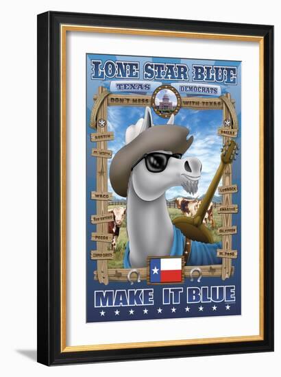 Lone Star Blue, Texas-Richard Kelly-Framed Art Print