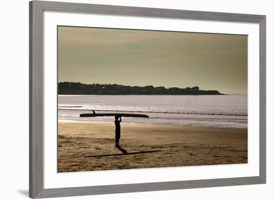 Lone Surfer Newport Rhode Island Poster-null-Framed Photo