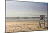 Lone Surfer on Newport Beach Rhode Island-null-Mounted Photo