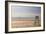 Lone Surfer on Newport Beach Rhode Island-null-Framed Photo