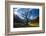 Lone Tree with Sun Rays in Mountains with Snow and Fall Colors-Sheila Haddad-Framed Photographic Print