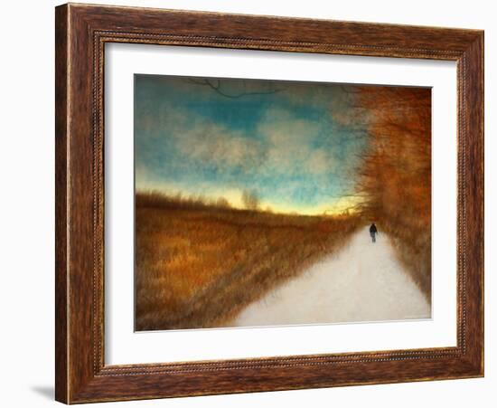 Lonely Autumn Path-Robert Cattan-Framed Photographic Print