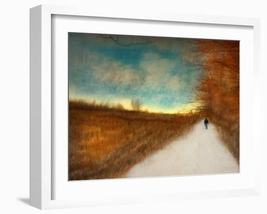 Lonely Autumn Path-Robert Cattan-Framed Photographic Print