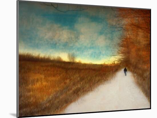 Lonely Autumn Path-Robert Cattan-Mounted Photographic Print