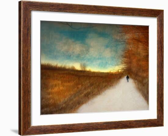 Lonely Autumn Path-Robert Cattan-Framed Photographic Print