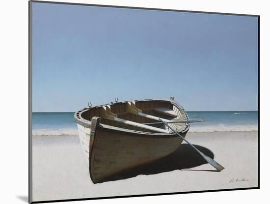 Lonely Boat on Beach-Zhen-Huan Lu-Mounted Giclee Print