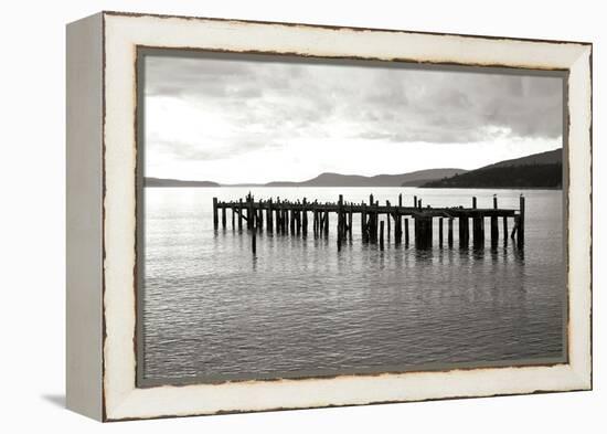 Lonely Dock BW-Dana Styber-Framed Premier Image Canvas