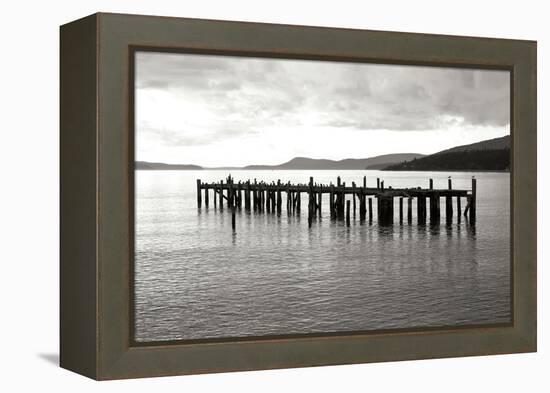 Lonely Dock BW-Dana Styber-Framed Premier Image Canvas