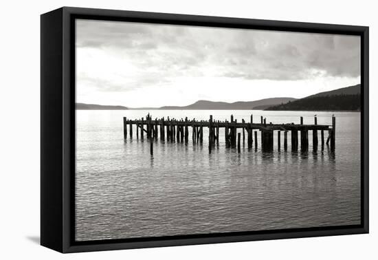 Lonely Dock BW-Dana Styber-Framed Premier Image Canvas