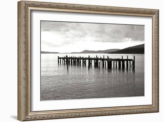 Lonely Dock BW-Dana Styber-Framed Photographic Print