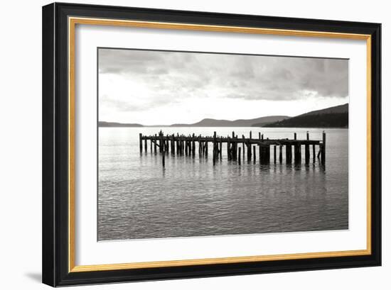 Lonely Dock BW-Dana Styber-Framed Photographic Print