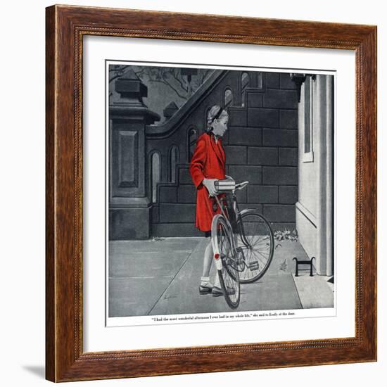 Lonely Girl - Saturday Evening Post "Leading Ladies", August 11, 1945 pg.16-George Hughes-Framed Giclee Print