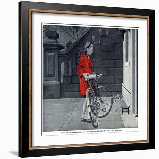 Lonely Girl - Saturday Evening Post "Leading Ladies", August 11, 1945 pg.16-George Hughes-Framed Giclee Print