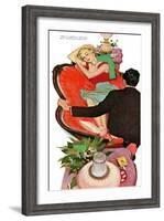 Lonely Honeymoon - Saturday Evening Post "Leading Ladies", March 11, 1950 pg.28-Joe deMers-Framed Giclee Print