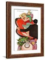 Lonely Honeymoon - Saturday Evening Post "Leading Ladies", March 11, 1950 pg.28-Joe deMers-Framed Giclee Print