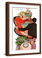Lonely Honeymoon - Saturday Evening Post "Leading Ladies", March 11, 1950 pg.28-Joe deMers-Framed Giclee Print