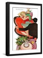 Lonely Honeymoon - Saturday Evening Post "Leading Ladies", March 11, 1950 pg.28-Joe deMers-Framed Giclee Print