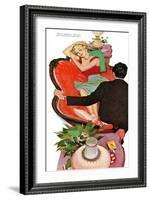 Lonely Honeymoon - Saturday Evening Post "Leading Ladies", March 11, 1950 pg.28-Joe deMers-Framed Giclee Print