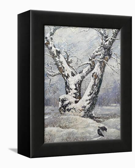 Lonely Oak In Winter Wood-balaikin2009-Framed Stretched Canvas