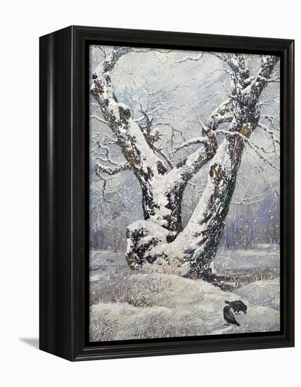 Lonely Oak In Winter Wood-balaikin2009-Framed Stretched Canvas