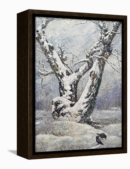 Lonely Oak In Winter Wood-balaikin2009-Framed Stretched Canvas