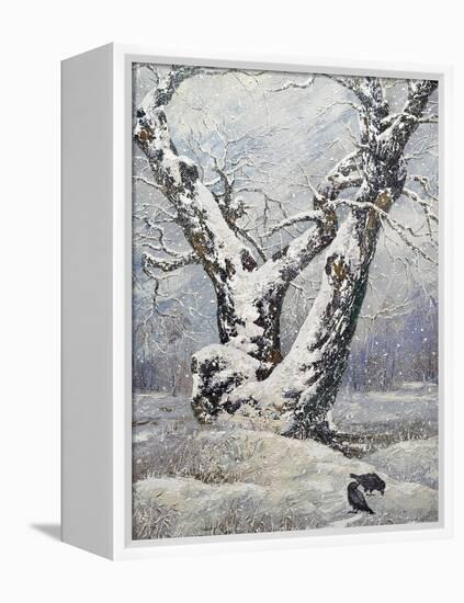 Lonely Oak In Winter Wood-balaikin2009-Framed Stretched Canvas