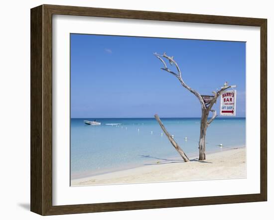 Long Bay, Negril, Westmoreland Parish, Jamaica, Caribbean-Doug Pearson-Framed Photographic Print