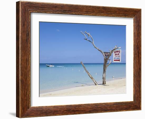 Long Bay, Negril, Westmoreland Parish, Jamaica, Caribbean-Doug Pearson-Framed Photographic Print