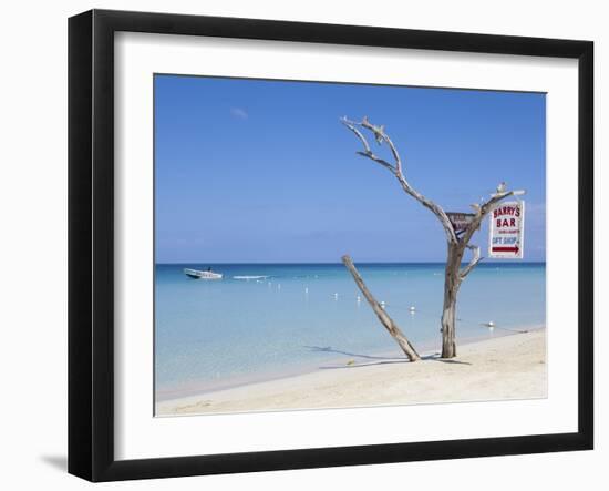 Long Bay, Negril, Westmoreland Parish, Jamaica, Caribbean-Doug Pearson-Framed Photographic Print