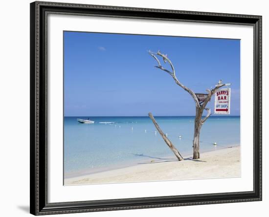 Long Bay, Negril, Westmoreland Parish, Jamaica, Caribbean-Doug Pearson-Framed Photographic Print