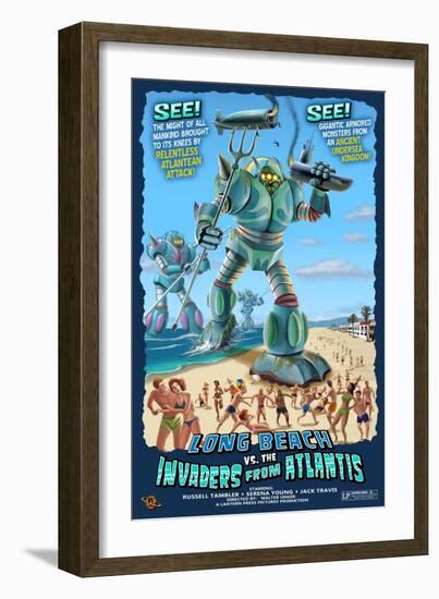 Long Beach, California - Atlantean Invaders-Lantern Press-Framed Art Print