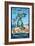 Long Beach, California - Atlantean Invaders-Lantern Press-Framed Art Print