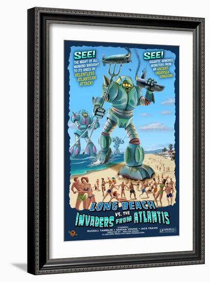 Long Beach, California - Atlantean Invaders-Lantern Press-Framed Art Print