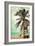 Long Beach, California - Lifeguard Shack and Palm-Lantern Press-Framed Art Print