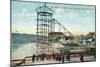 Long Beach, California - Pier View of the Pike-Lantern Press-Mounted Art Print