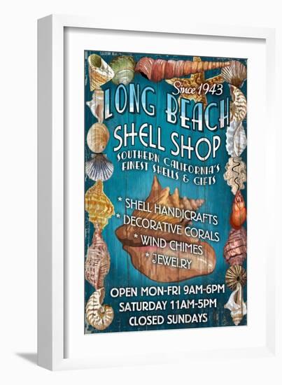 Long Beach, California - Shell Shop-Lantern Press-Framed Art Print