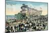 Long Beach, California - View of Amusement Rides Along the Pike-Lantern Press-Mounted Art Print