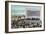 Long Beach, California - View of the Band Stand and Beach-Lantern Press-Framed Art Print