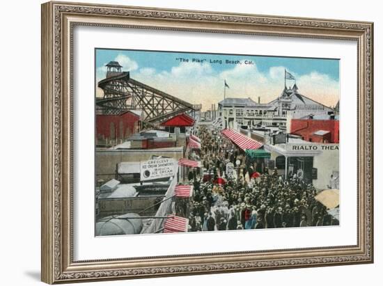 Long Beach, California - View of the Pike-Lantern Press-Framed Art Print