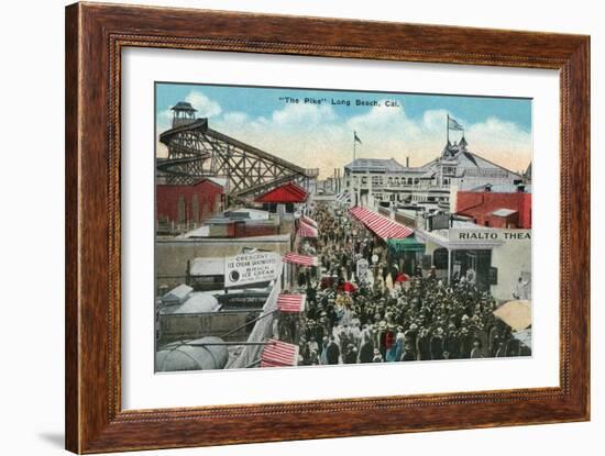 Long Beach, California - View of the Pike-Lantern Press-Framed Art Print