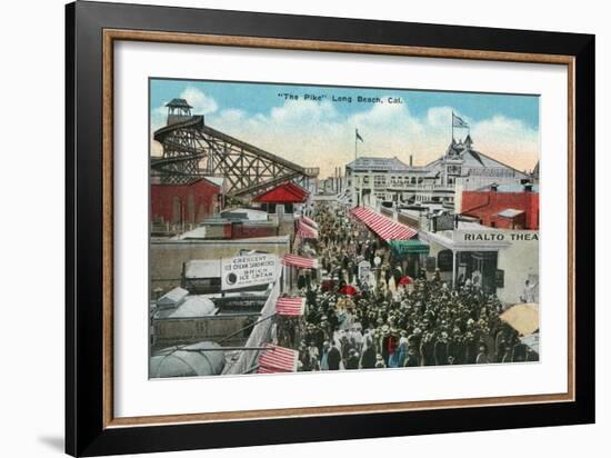 Long Beach, California - View of the Pike-Lantern Press-Framed Art Print